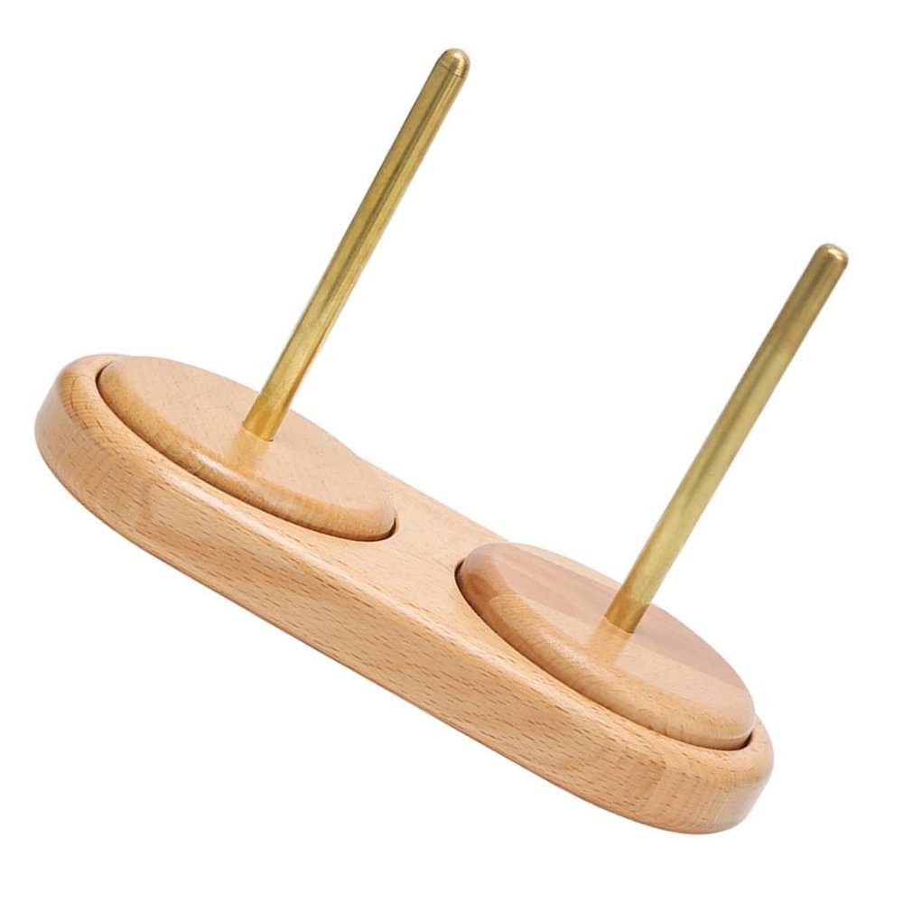 NUOBESTY Wood Yarn Holder Portable Thread Storage Stand for Embroidery and Knitting Spool Organizer Stable Base for Easy Use at