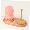 NUOBESTY Wood Yarn Holder Portable Thread Storage Stand for Embroidery and Knitting Spool Organizer Stable Base for Easy Use at view 2