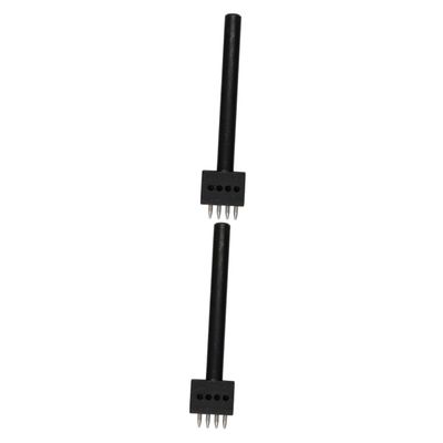 Tofficu 2pcs Leather Punch Tool Round Hole Chisel for Crafts High Strength Comfortable Grip for Sewing and Leatherworking Projects