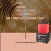 3KG Gold Melting Furnace 2902F 1600 Digital Melting Furnace Machine Heating Capacity 5000W Casting Refining Precious Metals Melts Gold Smelting Time 5 Minutes view 2