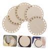 TEHAUX 25pcs DIY Crochet Bag Bottom Insert Wooden Knitting Base Crocheting Basket Bottom Crochet Organizer Bag DIY Supply view 2