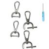willikiva 4pcs Replacement DIY Leather Craft Purse D-Rings Swivel Snap Hooks Detachable Bag Strap(Silver,5/8inch) view 1