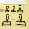willikiva 4pcs Replacement DIY Leather Craft Purse D-Rings Swivel Snap Hooks Detachable Bag Strap(Silver,5/8inch) view 2