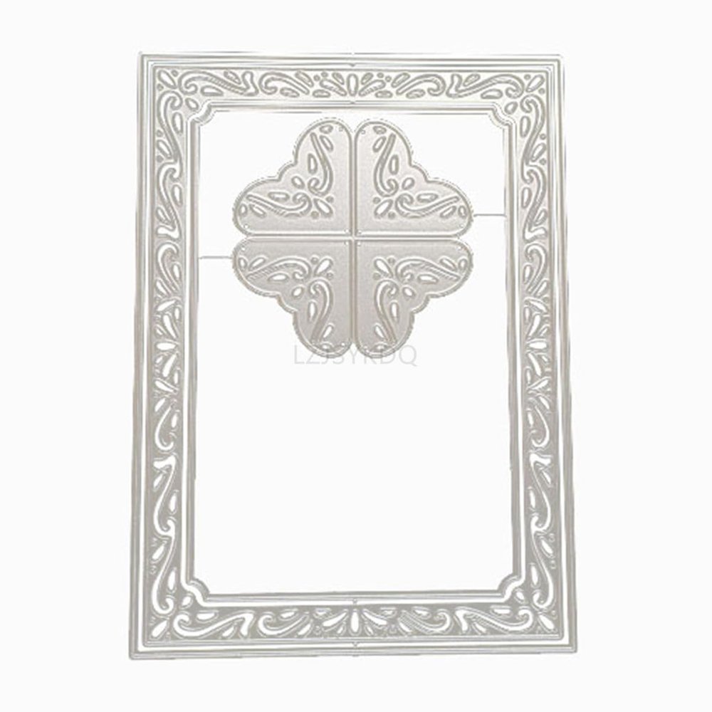 Frame Die Cuts for Card Making, Corner Lace Metal Cutting Dies for Paper Scrapbooking, DIY Stencils for Album Party Wedding Festivals Decoration