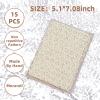 NICENEEDED 15 Pcs Handmade Scrapbook Paper, Textured Paper Sheets for Craft, Mesh Fabric Special Paper Mix Scrapbooking Supplies Decorative Paper for Junk Journal Journaling DIY Materials, 13x18cm view 2