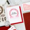Hero Arts SB397 Valentine Wreath Bundle Clear Stamp Set with Matching Steel Die Set view 2