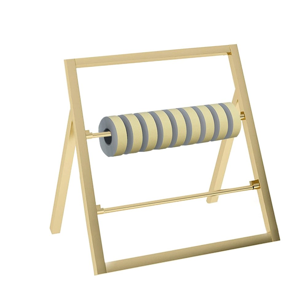 Katzowen Ribbon Storage Display Rack Scarf Gold Small Satin Ribbons Rack Organizer, Tabletop Wire Spool Dispenser with Removable Rod, Embroidery Rolls Thread Holder Stand (Size : 2-Tier)