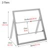Katzowen Ribbon Storage Display Rack Scarf Gold Small Satin Ribbons Rack Organizer, Tabletop Wire Spool Dispenser with Removable Rod, Embroidery Rolls Thread Holder Stand (Size : 2-Tier) view 3