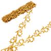 NBEADS About 4.37 Yards Embroidery Lace Trim, 1.57 Inch Wide Embroidery Floral Trimming Iron on Metallic Cloud Lace for Sewing Costumes Gowns Home Decor Garment Accessories view 1
