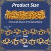 NBEADS About 4.37 Yards Embroidery Lace Trim, 1.57 Inch Wide Embroidery Floral Trimming Iron on Metallic Cloud Lace for Sewing Costumes Gowns Home Decor Garment Accessories view 2