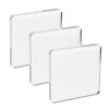 PATIKIL Acrylic Stamp Block, 3 Pack Stamping Block Square Shape with Lines Decorative Mounting Blocks Set for Scrapbooking DIY Crafts Card Making, 3x3 view 1