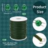 NBEADS 55 Yards Stitch Keeping Cords, 2mm Hollow Rubber Tubing Knitting Barber Cord Stitch Keeper with 6 Pcs 0.22 Inch Hole Cord Locks for Holding Stitches Bracelet Necklace Beading, Dark Olive Green view 2