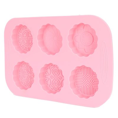 6 Holes Round Cylinder Silicone, Silicone for Chocolate Cover Cookies Cupcake Brownie Handmade Soap