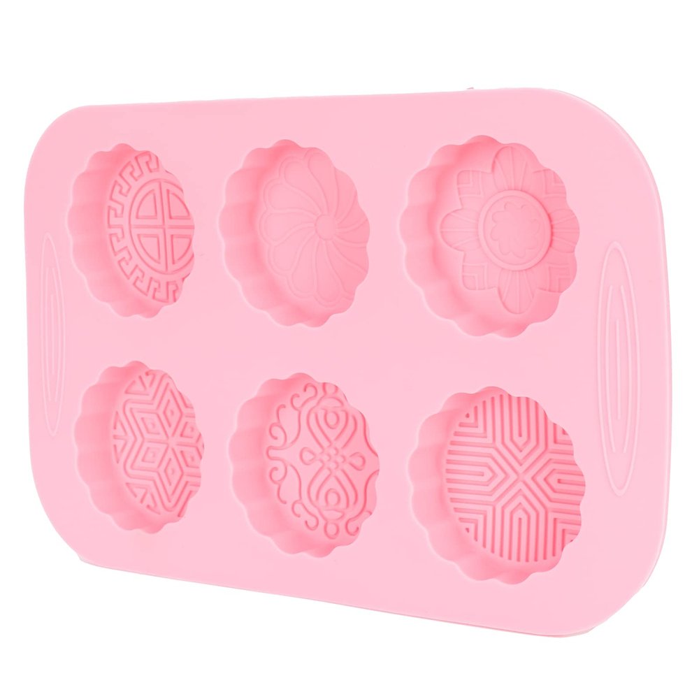 6 Holes Round Cylinder Silicone, Silicone for Chocolate Cover Cookies Cupcake Brownie Handmade Soap