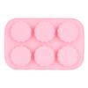 6 Holes Round Cylinder Silicone, Silicone for Chocolate Cover Cookies Cupcake Brownie Handmade Soap view 2