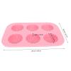 6 Holes Round Cylinder Silicone, Silicone for Chocolate Cover Cookies Cupcake Brownie Handmade Soap view 3