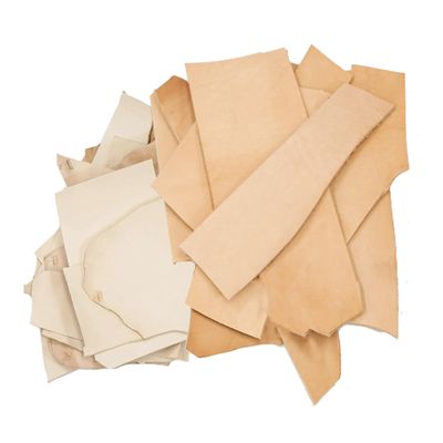 ELW Vegetable Tanned Leather Scraps | 2-10 oz Heavy Duty Weight | Size: 25 LB | Genuine Cowhide Full Grain Leather Remnants for Crafting, Leatherworking, Tooling | Color: Veg Tanned - Mixed Weight