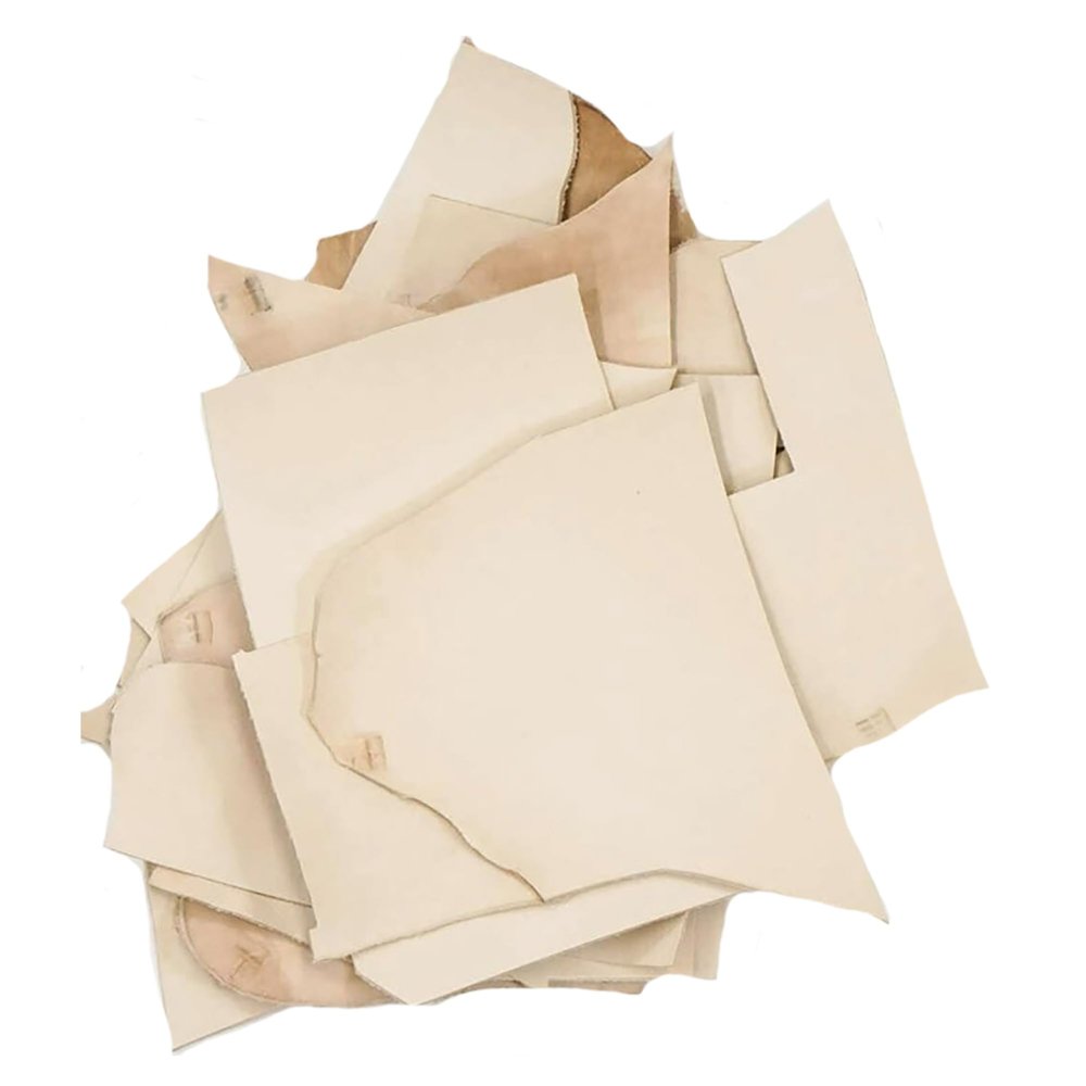 ELW Vegetable Tanned Leather Scraps | 2-6 oz Light Weight | Size: 20 LB | Genuine Cowhide Full Grain Leather Remnants for DIY, Crafting, Leatherworking, Tooling | Natural Veg Tanned - Lightweight