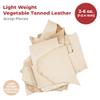 ELW Vegetable Tanned Leather Scraps | 2-6 oz Light Weight | Size: 20 LB | Genuine Cowhide Full Grain Leather Remnants for DIY, Crafting, Leatherworking, Tooling | Natural Veg Tanned - Lightweight view 2
