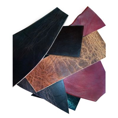 ELW Buffalo Mix Color Leather Scraps | 8-10 oz (3-4 mm) Heavy Duty | Size: 25 LB Weight | Genuine Leather Full Grain Remnants for Crafting, Ideal for DIY Leatherworking Projects | Color: Mix Color
