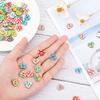 AKOAK 100 Pcs Heart-Shaped Wooden Buttons, 2-Hole Color Printed Mixed Heart-Shaped Buttons, Heart-Painted Plaid Clothing Buttons for DIY Sewing and Wood Craft Clothing Accessories view 3