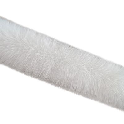 Queenbox 2inx1Yard Faux Fur Trim Ribbon, Furry Stripe Fabric for DIY Sewing Christmas Wedding Party Clothing Hood, White