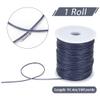 PH PandaHall 1.5mm Waxed Cord, 100 Yards Blue Waxed Cotton Threads Wax Cord Waxed Beading String Twine for DIY Bracelet Necklaces Dreamcatcher Jewelry Making Sewing Macrame Sewing Project view 2