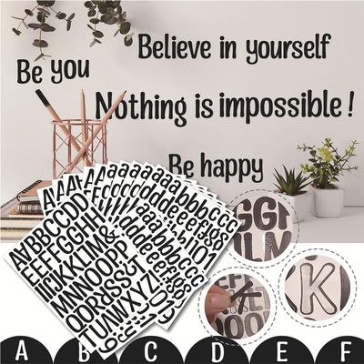1190Pcs 10 Sheets Black Large Letters Number Stickers - 2 Inch Vinyl Self Adhesive Waterproof Alphabet Stickers for Graduation Cap,Mailbox,Craft Supplies,Sign,Water Bottles