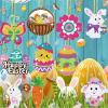 Diamond Art Painting Keychains Kit, Diamond Art Painting Keychains Kit DIY Hanging Ornament for Adults Pendant Hanging Bag Key (#37-26PC Easter) view 2