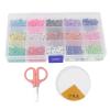 ZJchao Evil Eye Beads Craft Accessories - 15 Grids Boxed Resin Beads for Making, Different Colors, Storage Box, Craft Gifts view 1