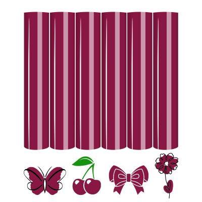 Tintnut Purple Iron on Vinyl -6 Sheets 12" x 10" Bungundy Heat Transfer Vinyl for Fabrics HTV Vinyl