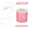 PH PandaHall 115 Yards 0.5mm Waxed Polyester Cord, Pink Wax Cord Waxed Beading String Twine Waxed Threads for DIY Bracelet Necklaces Dreamcatcher Jewelry Making Sewing Macrame Sewing Project view 2
