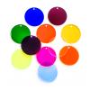 25 Acrylic Circle Blanks with Hole (Mixed Translucent Colors) (Select Size) 1/8" Thick - Laser Cut with Polished Edges Plexiglass, Made in USA (2.5") view 1