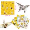 Square Origami Paper 6x6 Double Sided 50 Sheets 50 Colors 70GSM Origami Kit Japanese Chiyo Easy Fold Arts Crafts DIY Handwork Bee view 2