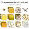 Square Origami Paper 6x6 Double Sided 50 Sheets 50 Colors 70GSM Origami Kit Japanese Chiyo Easy Fold Arts Crafts DIY Handwork Bee view 3