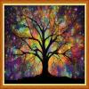 Dooxvey Cross Stitch Kits for Adults Stamped Full Range of Embroidery Starter Kits for Beginners 11CT Printed Cross Stitch Patterns Needlepoint Kits Stamped Crossstitching-Night Light Tree 16x20 inch view 1