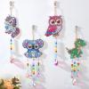 Diamond Art Kits for Kids - Crafts Gifts for Girls 8-12, 4 Pcs Double Sided Animal Style Wind Chime, Hanging Crystal Rhinestone Painting Ornament view 1