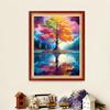 Dooxvey Cross Stitch Kits for Adults Stamped Full Range of Embroidery Starter Kits for Beginners 11CT Printed Cross Stitch Patterns Needlepoint Kits Stamped Crossstitching- Colorful Tree 16x20 inch view 2