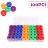 TopHomer 100 Pcs Sewing Machine Bobbins, Universal Plastic Colorful Bobbins with Box, Sewing Supplies Accessories, for Embroidery Machine, Sewing Machine view 2