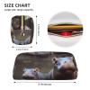 Dwrepo Baby Hippos Pencil Bag Portable Leather Pencil Case Travel Makeup Bag Large Capacity Toiletry Bag for Women view 4