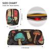 Dwrepo Mushroom Pencil Bag Portable Leather Pencil Case Travel Makeup Bag Large Capacity Toiletry Bag for Women, Gold view 4
