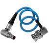 KONDOR BLUE | 10" BNC to 5 PIN LEMO Right Angle Time Code Cable | Jam sync Your Camera and Sound Mixer's Audio Recording | Blue view 1