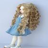 1/6 YOSD Wigs JD073 6-7inch 16-18cm Middel French Curls Synthetic Mohair BJD Doll Hair (Royal Blond SM476) view 3