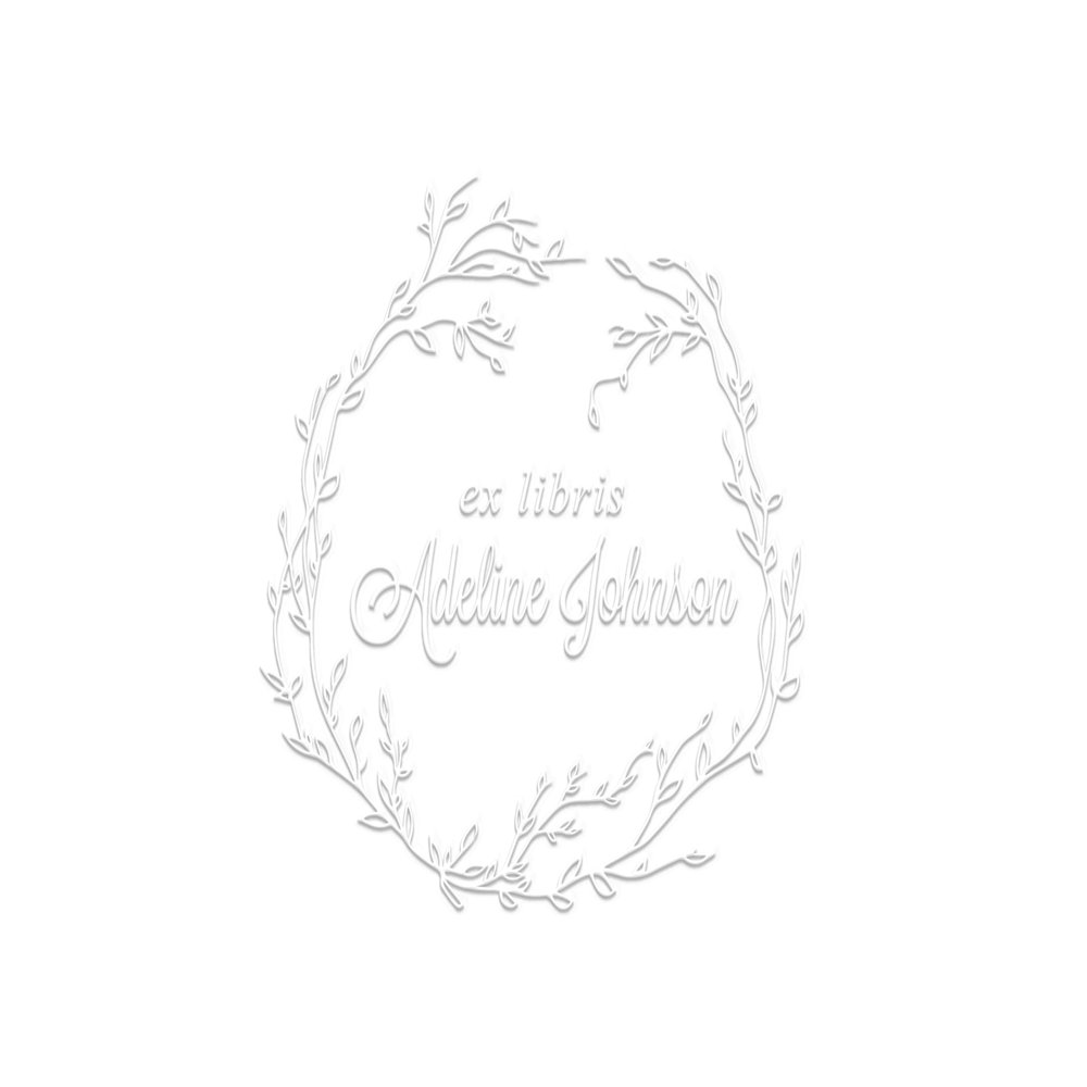 Personalized Book Embosser Garden, Personal Book Embosser Stamp, Leaf Wreath Stamp Custom, Customized Book Stamp, Library Stamp Personalized, From The Library Of Custom Stamp, 1.5 x 1.5 inches