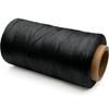 Flat Waxed Thread for Leather Sewing Wax String Polyester Cord Craft Stitching Bag Bookbinding Sail Bracelet Braid Jewelry DIY (1.2mm 300D, Black) view 2