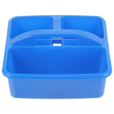 SEWACC Art Supply Organizer Handle Multi-functional Storage Basket for Classroom and Desk Compartmentalized Design for School Pens and Painting Tools