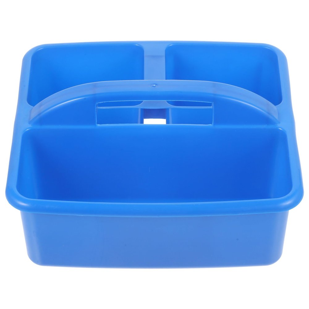 SEWACC Art Supply Organizer Handle Multi-functional Storage Basket for Classroom and Desk Compartmentalized Design for School Pens and Painting Tools