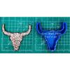 Steer Skull - Flat Front - Silicone Freshie Mold - view 2