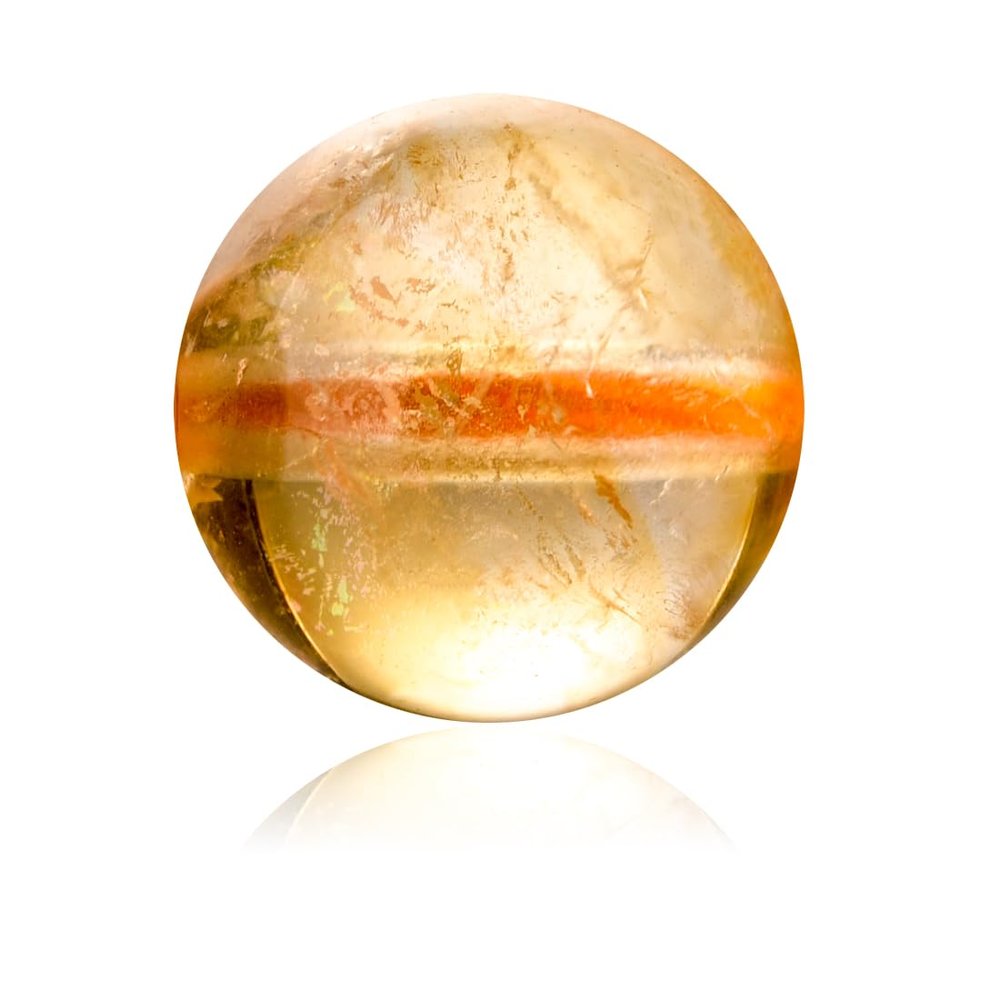 100PCS Natural Stone 10MM DIY Agate Round Loose Gemstone Smooth Beads with Hole for Necklace Bracelets Earring Making with Free Crystal Stretch Cord(Citrine)