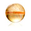 100PCS Natural Stone 10MM DIY Agate Round Loose Gemstone Smooth Beads with Hole for Necklace Bracelets Earring Making with Free Crystal Stretch Cord(Citrine) view 1